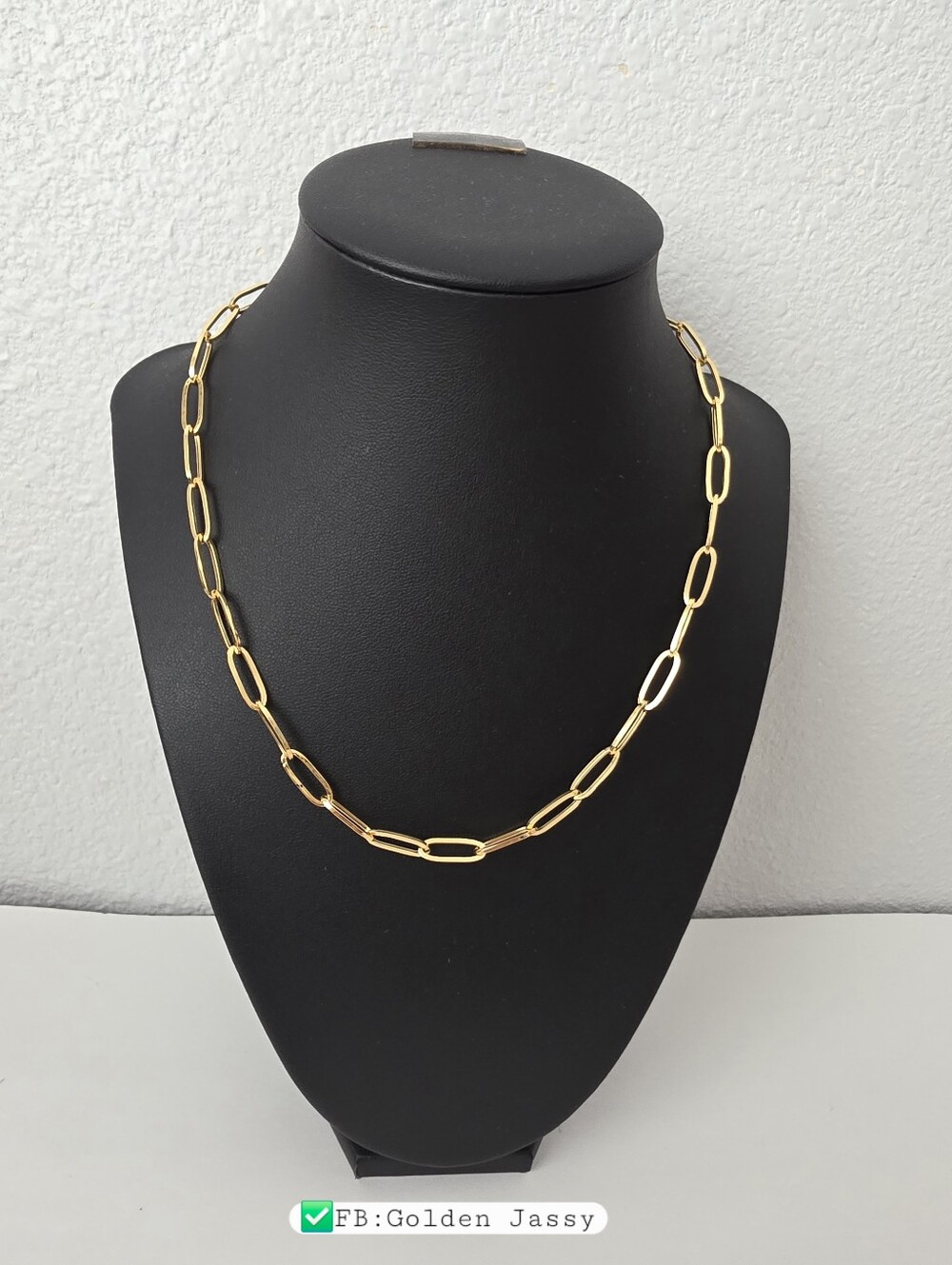 18K PaperClip Necklace 18"